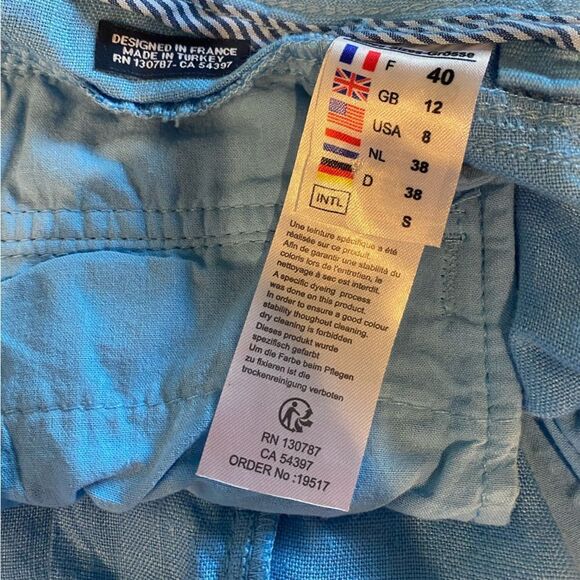 Saint James Sz 8 Classic Luxury Light Blue Chino Bermuda Cotton Shorts - Picture 4 of 8